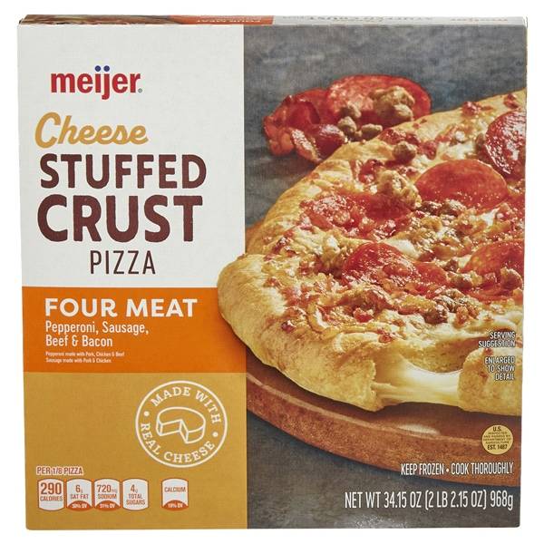 Meijer Four Meat Cheese Stuffed Crust Pizza (34 oz)
