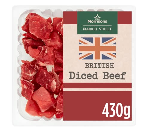 Morrisons The Butcher's on Market Street British Diced Beef (430g)
