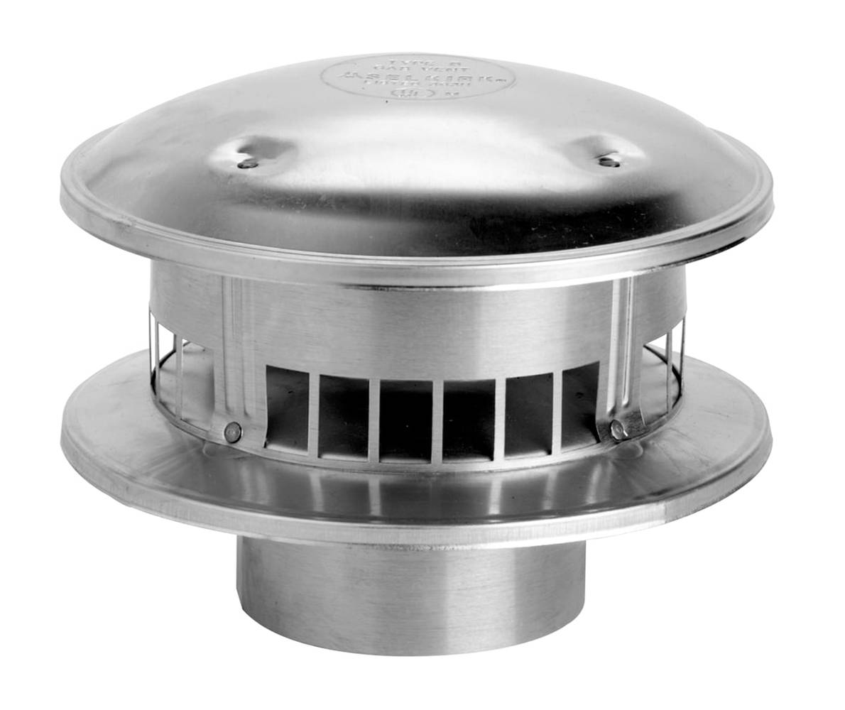 Selkirk 4-in x 8-in Galvanized Steel/Aluminum Cap for Natural Gas Venting - UL Listed, 15-Year Warranty | 104800