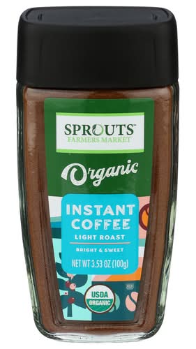 Sprouts Organic Light Roast Instant Coffee Jar