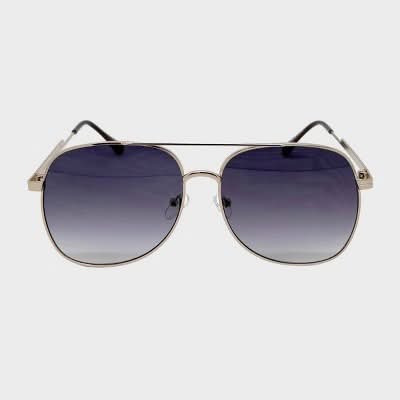 Wild Fable Oversized Metal Aviator Sunglasses, Gold