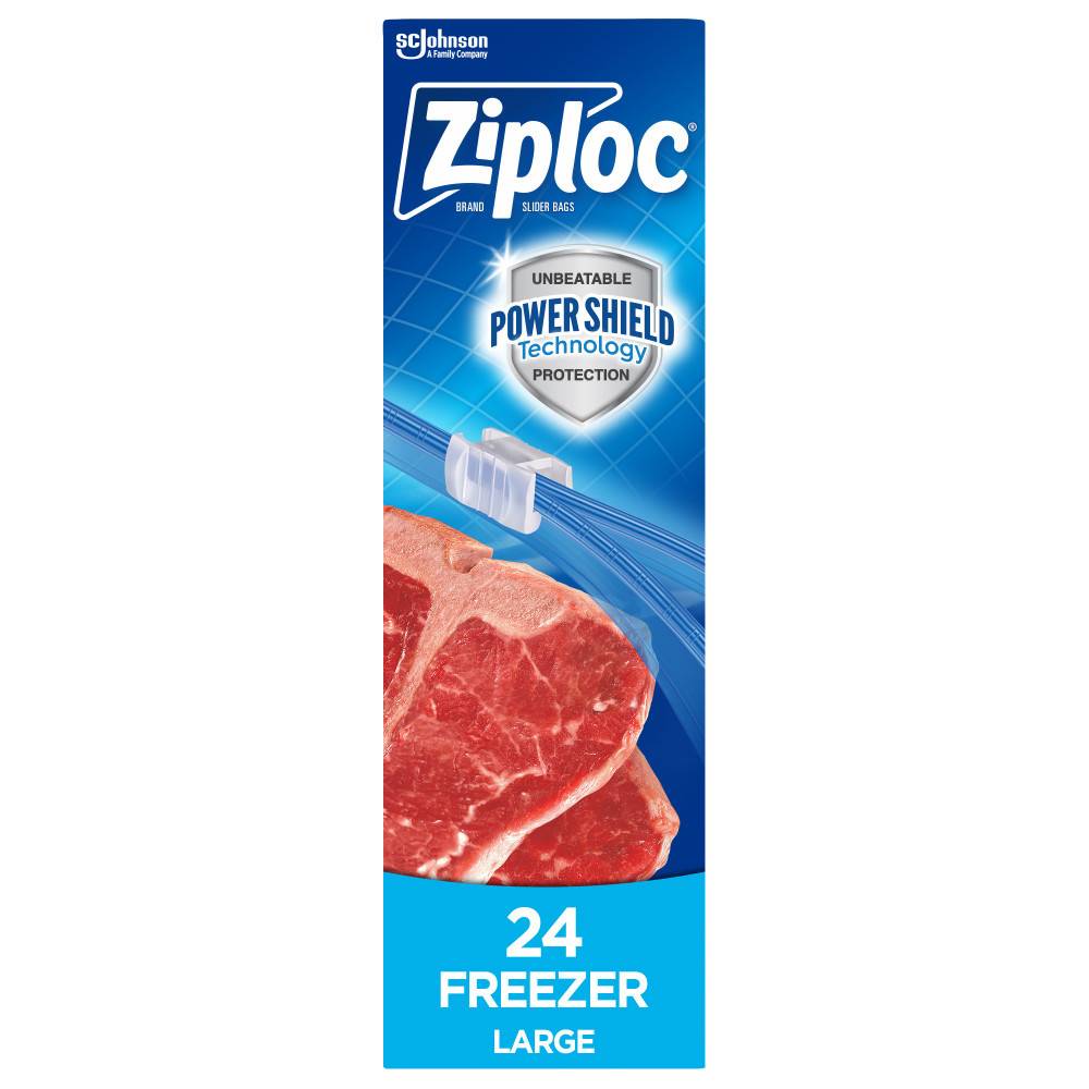 Ziploc Slider Bags Freezer Large Vp Powerguard (large 24 bags)