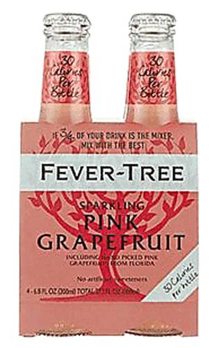 Fever-Tree Sparkling Mixer Soft Drink, Pink Grapefruit (4 x 6.8 fl oz)