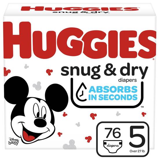 Huggies Snug & Dry Diapers Size 5 (76 ct)