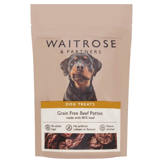 Waitrose Grain Free Beef Patties Dog Treats