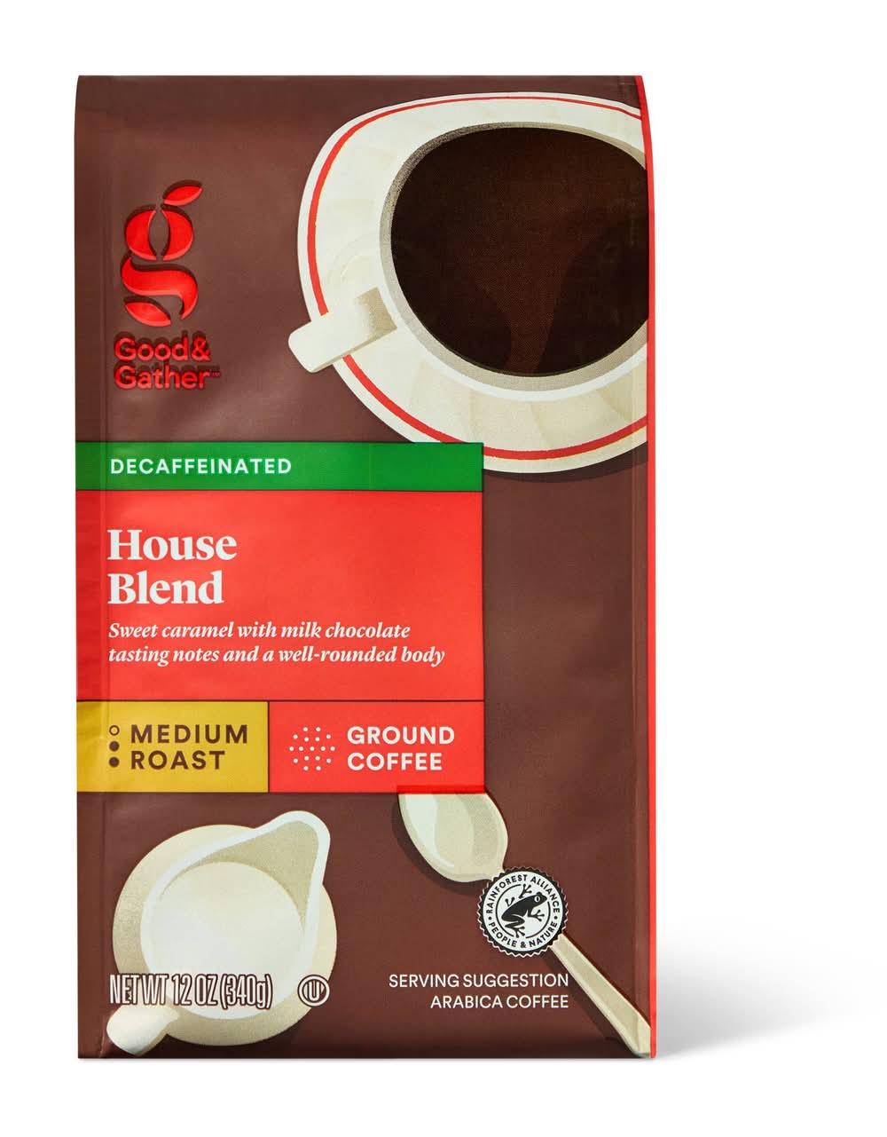 Good & Gather Decaffeinated House Blend Medium Roast Ground Coffee (12 oz)