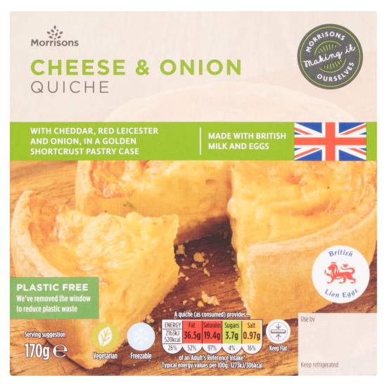 Morrisons Cheese & Onion Quiche (170g)