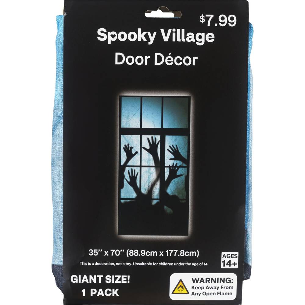 Spooky Village Halloween Door Decor, 35'' x 70'', Assorted