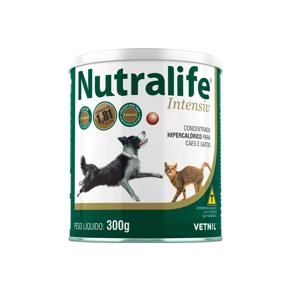 Vetnil concentrado hipercalórico nutralife intensiv para cães e gatos (300g)