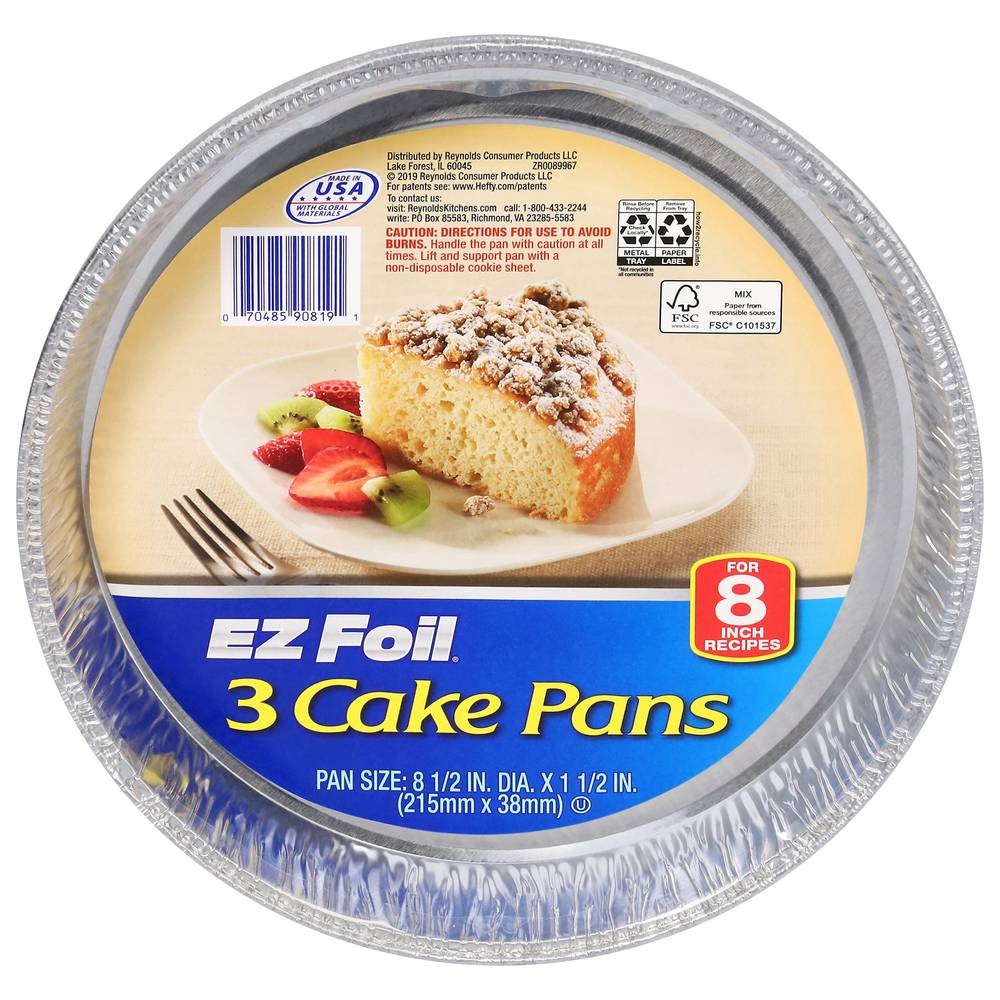 Ez Foil Cake Pans (3 ct)