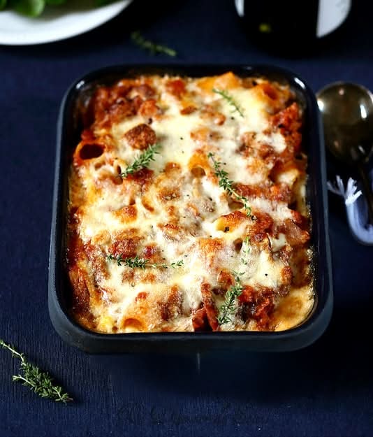 Gratin de pasta façon lasagnes