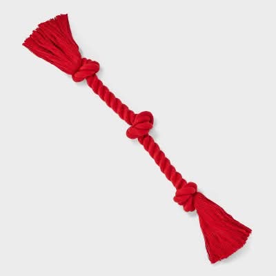 Boots & Barkley Rope Dog Toy, 15 in, Red