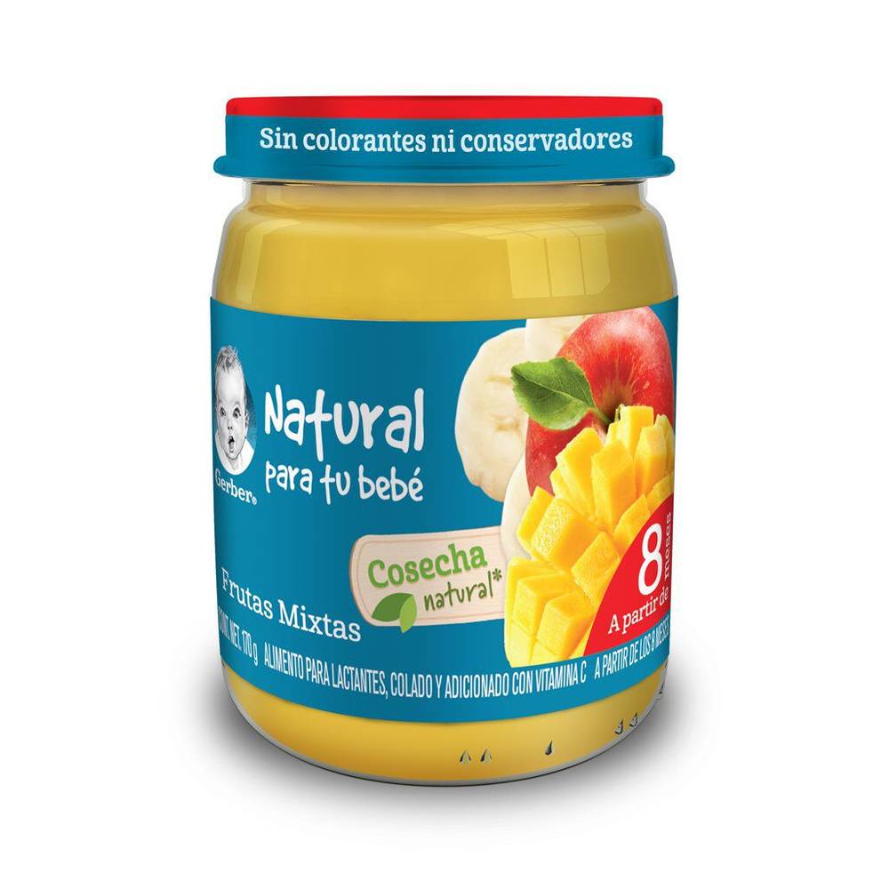 Gerber papilla cosecha natural frutas mixtas etapa 3 (frasco 170 g)