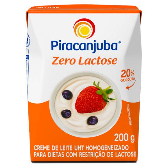 Piracanjuba creme de leite zero lactose (200 g)
