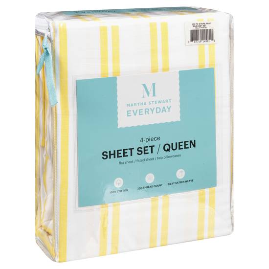 Martha Stewart Everyday Stripe Print Queen Sheet Set Delivery Near Martha stewart everyday stripe print queen sheet set delivery near