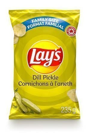 Lay's Potato Chips Family Size, Dill Pickle (235 g)