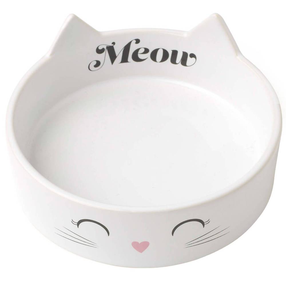 Petrageous tazón de cerámica meow orejitas blanco (1 pieza)