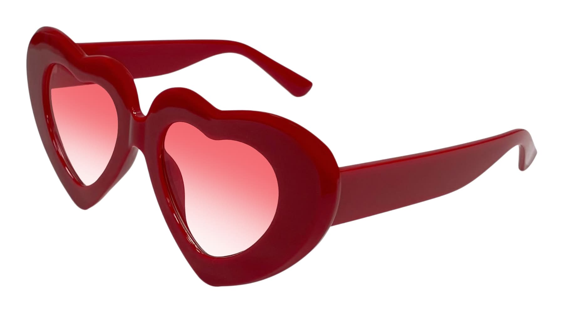 Valentine's Day Women's Heart Sunglasses Red