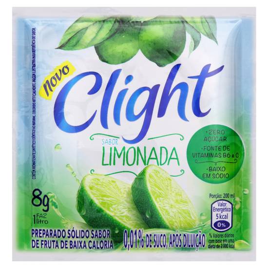 Clight refresco em pó sem açúcar sabor limonada (8 g)