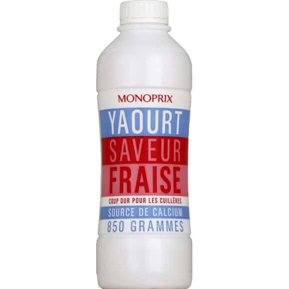 Monoprix Yaourt Saveur Fraise La Bouteille De 850 G