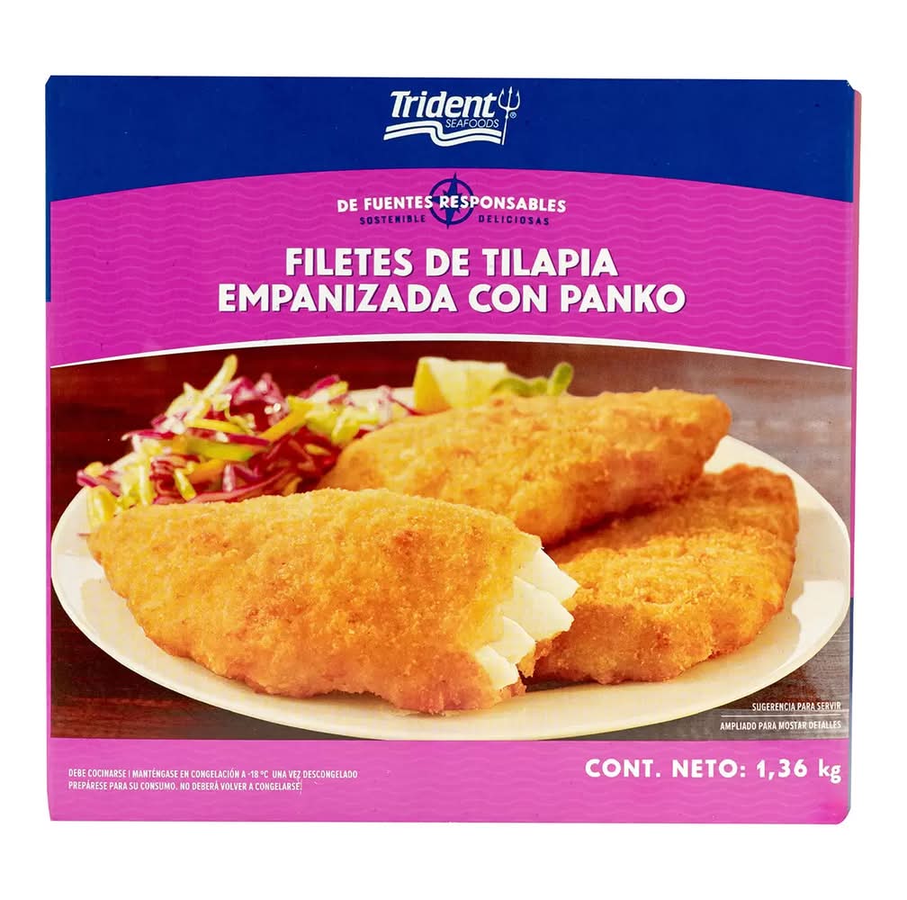 Trident · Filetes de tilapia empanizados con panko congelados (1,36 kg)