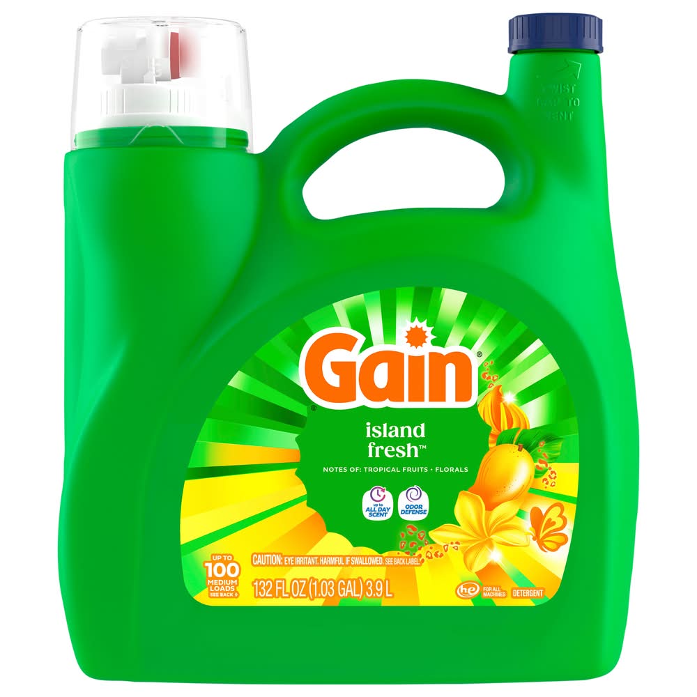 Gain Liquid Laundry Detergent, Island Fresh (132 fl oz)