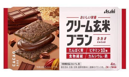 アサヒ クリーム玄米ブラン - カカオ (2 入 x 2)