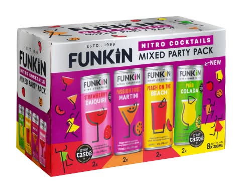 Funkin Assorted, Nitro Cocktails Mixed Party pack (8 x 200ml)