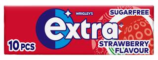 Wrigley's Extra 10 Pieces Strawberry Flavour Chewing Gum Sugar Free 14g