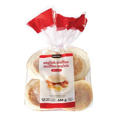 Selection Plain English Muffins (12 units)
