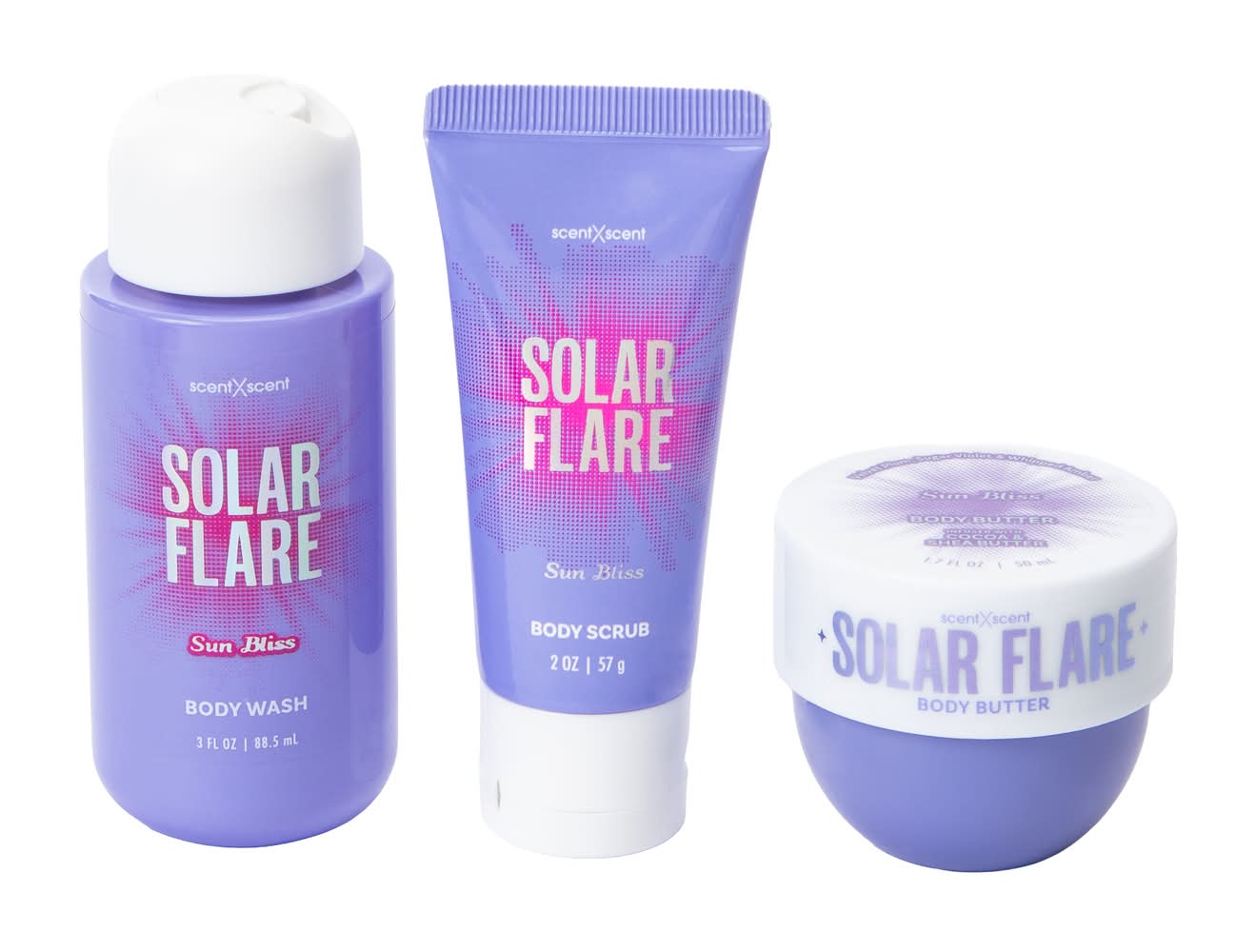 Solar Flare Sun Bliss Body Care Set Purple