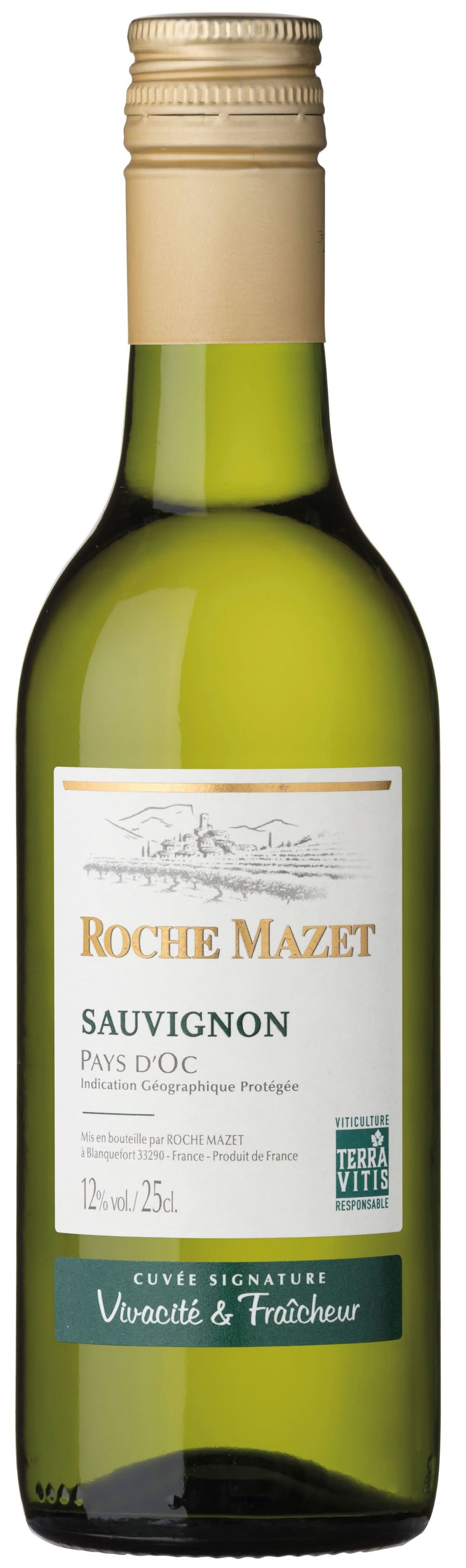 Roche Mazet - Vin blanc de pays d'oc sauvignon (250ml)