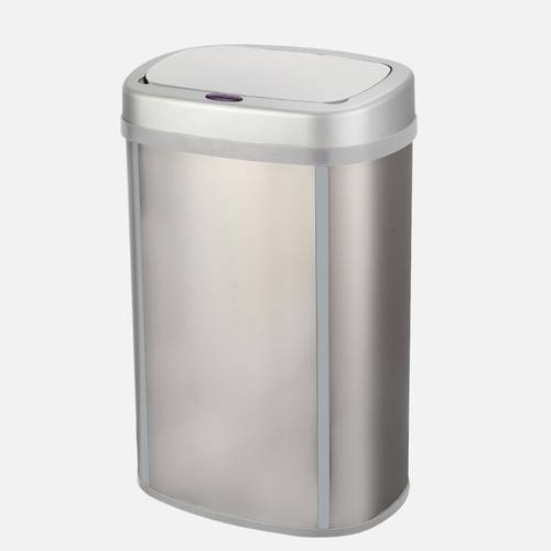 CL Cuisiluxe Sensor Bin 50 L Brushed Stainless Steel with Grey Accent Lid