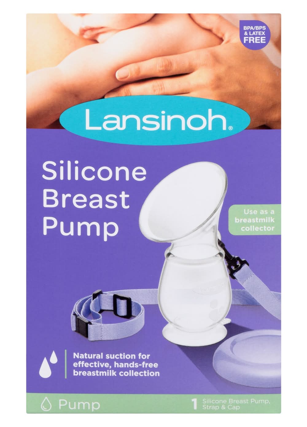 Lansinoh Silicon Breast Pump, Lavender