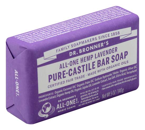 Dr. Bronner's All One Hemp Lavender Pure Castile Bar Soap