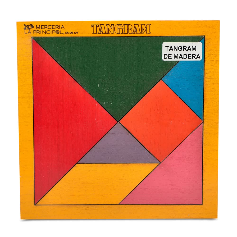 Mercería La Principal · Tangram de madera, 15x15 cm