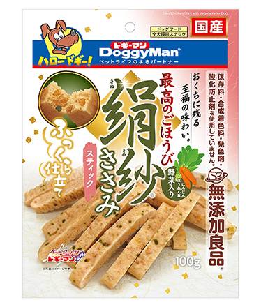 【DoggyMan】犬用絹紗雞胸肉條-野菜100g#20699338