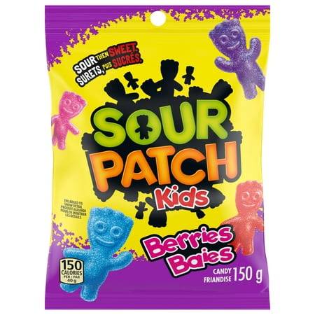 Sour Patch Kids Gape Candy Sour Then Sweet Gummy (berries)