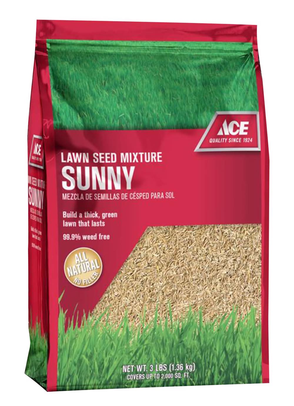 ACE Green Turf Mixed Full Sun Grass Seed 3 Lb