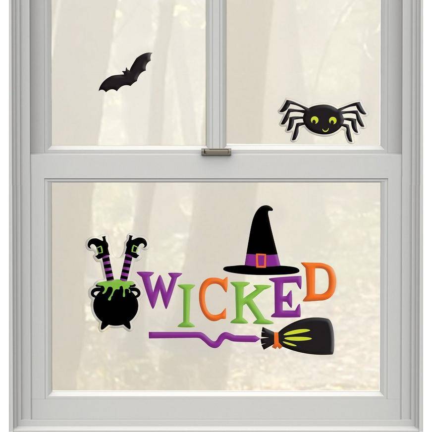 Wicked Witch Gel Cling Decals 12ct - Witch's Crew