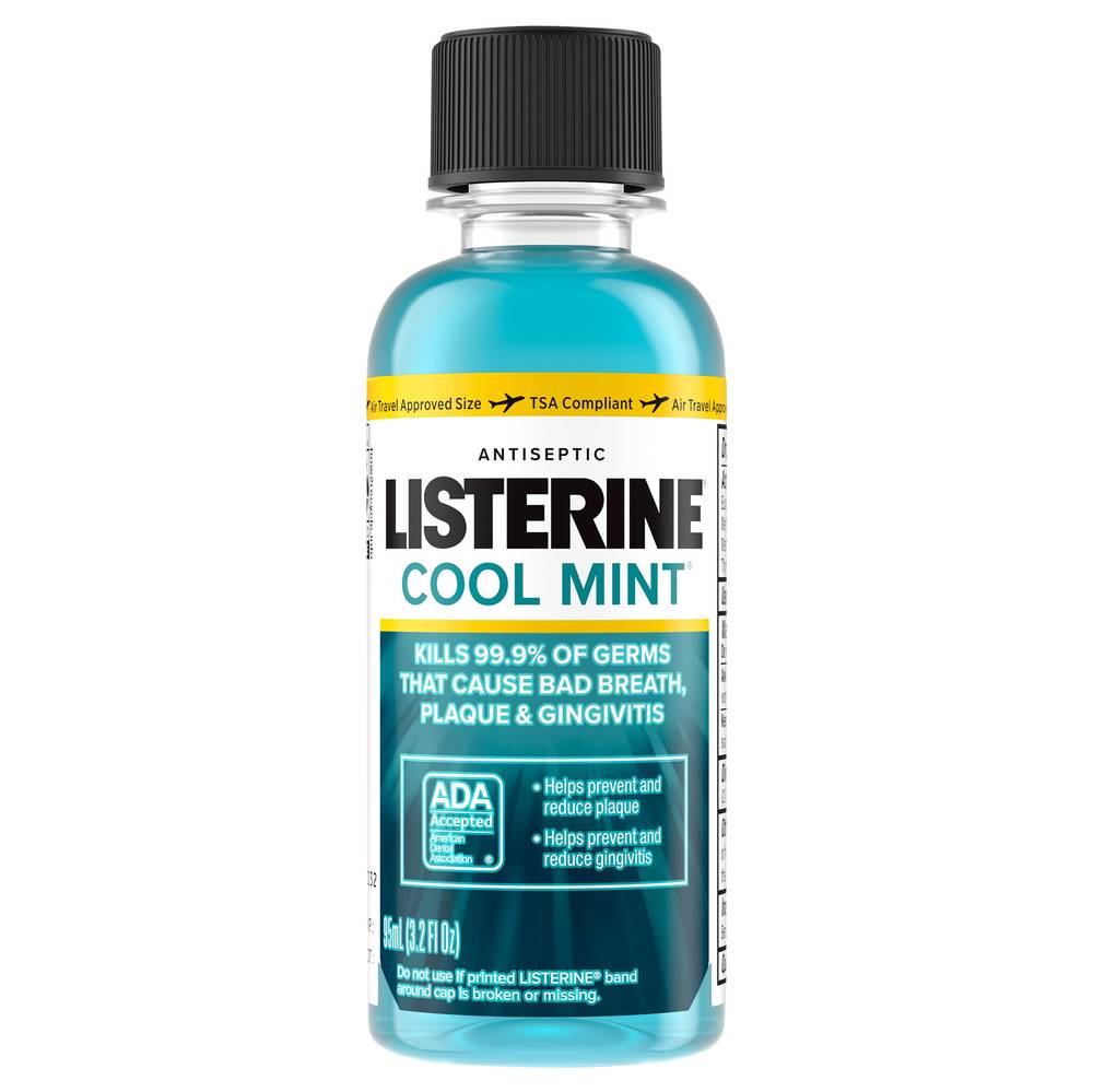 Listerine Cool Mint Antiseptic Mouthwash For Bad Breath (3.2 fl oz)