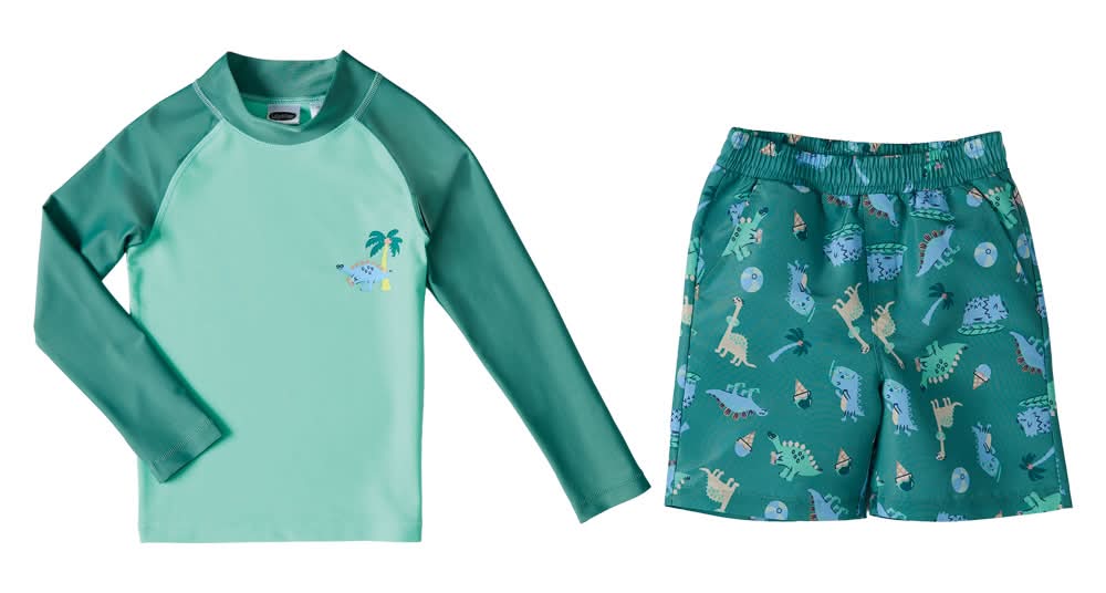 Lily & Dan/ L&D Children's Dino Swim Set - 2T