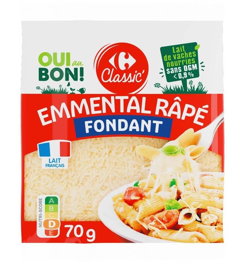 Carrefour Classic' - Emmental râpé fondant (3 x 70g)