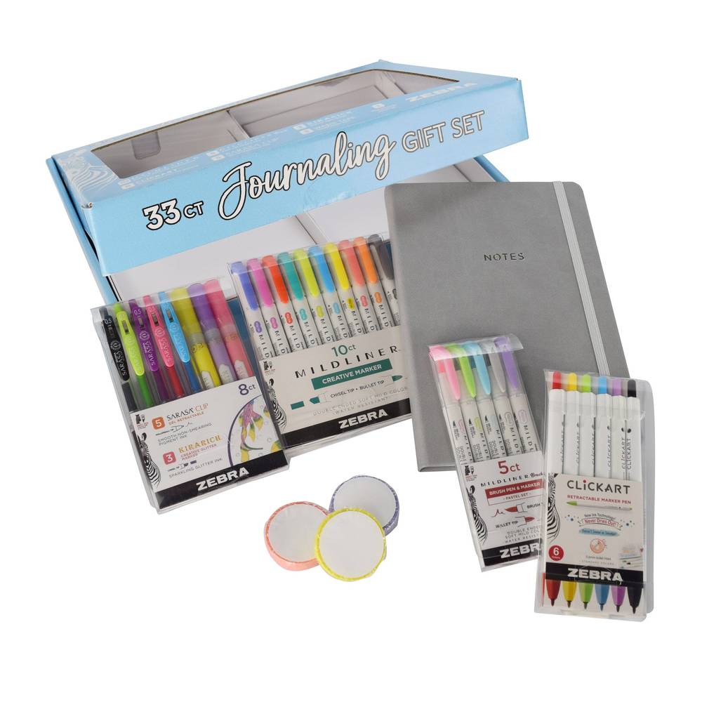 Zebra 33-piece Journaling Gift Set