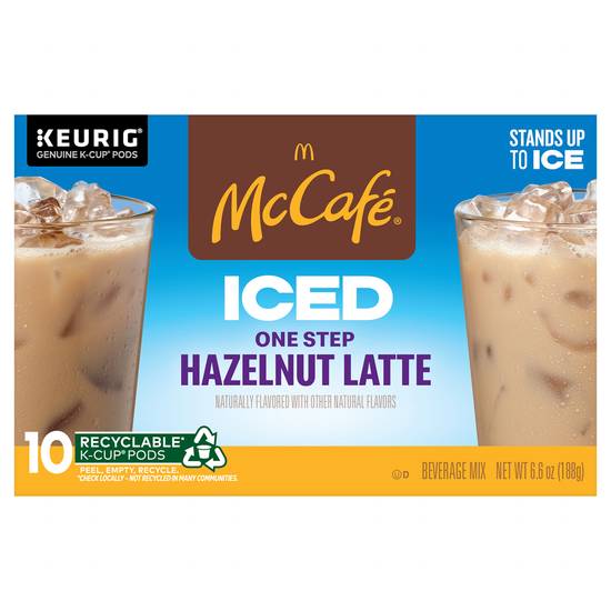 Mccafeâ Iced Hazelnut Latte, Keurig Single Serve K-Cups, 10 Count