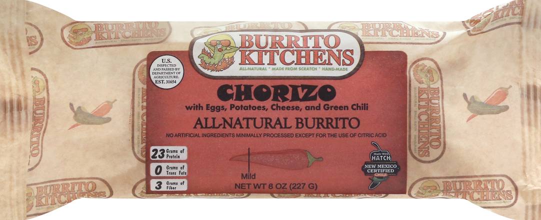 Burrito Kitchens Mild Chorizo Burrito (8 oz)