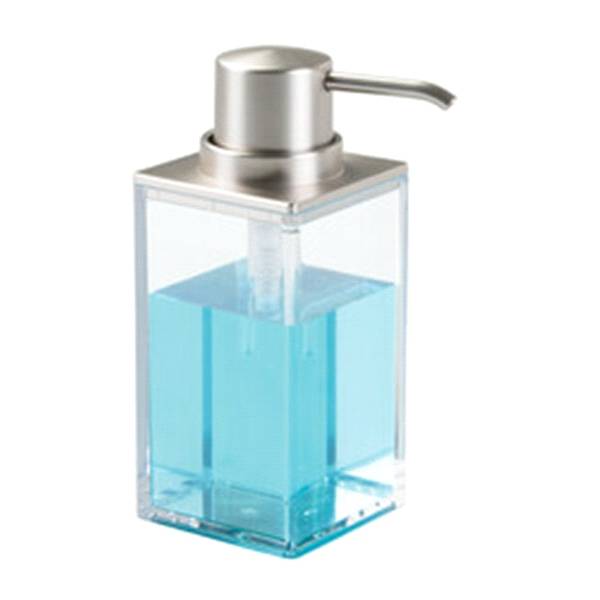 Clear/Brushed Clarity Soap Pump, 10 oz capacity