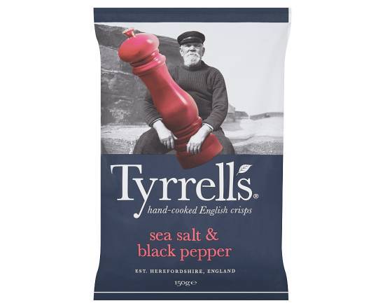 Tyrrells Sea Salt & Black Pepper Crisps 150g
