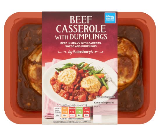 Sainsbury's Beef, Casserole With Dumplings (400g)