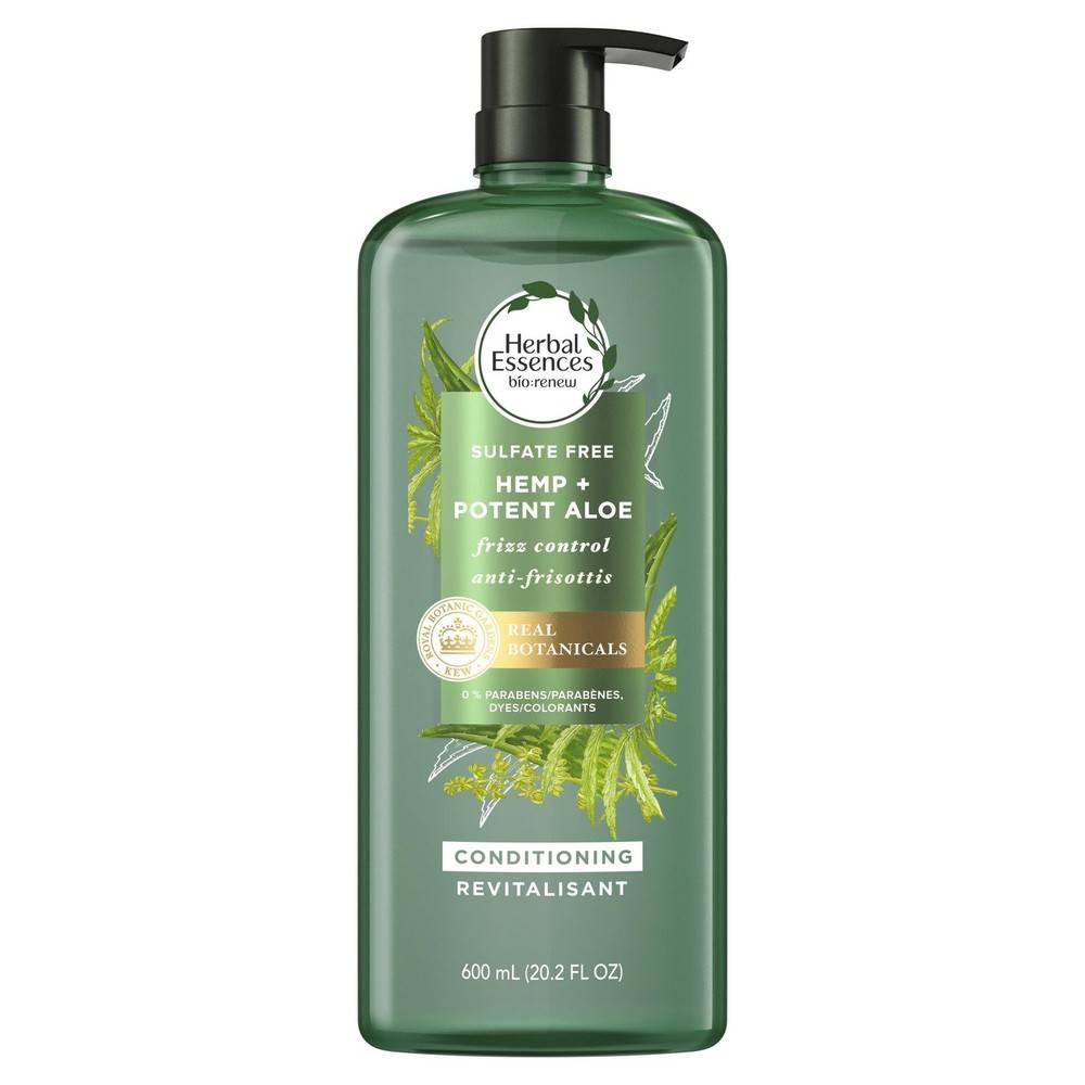 Herbal Essences Hemp + Potent Aloe Conditioner For Frizz Control (600 ml)